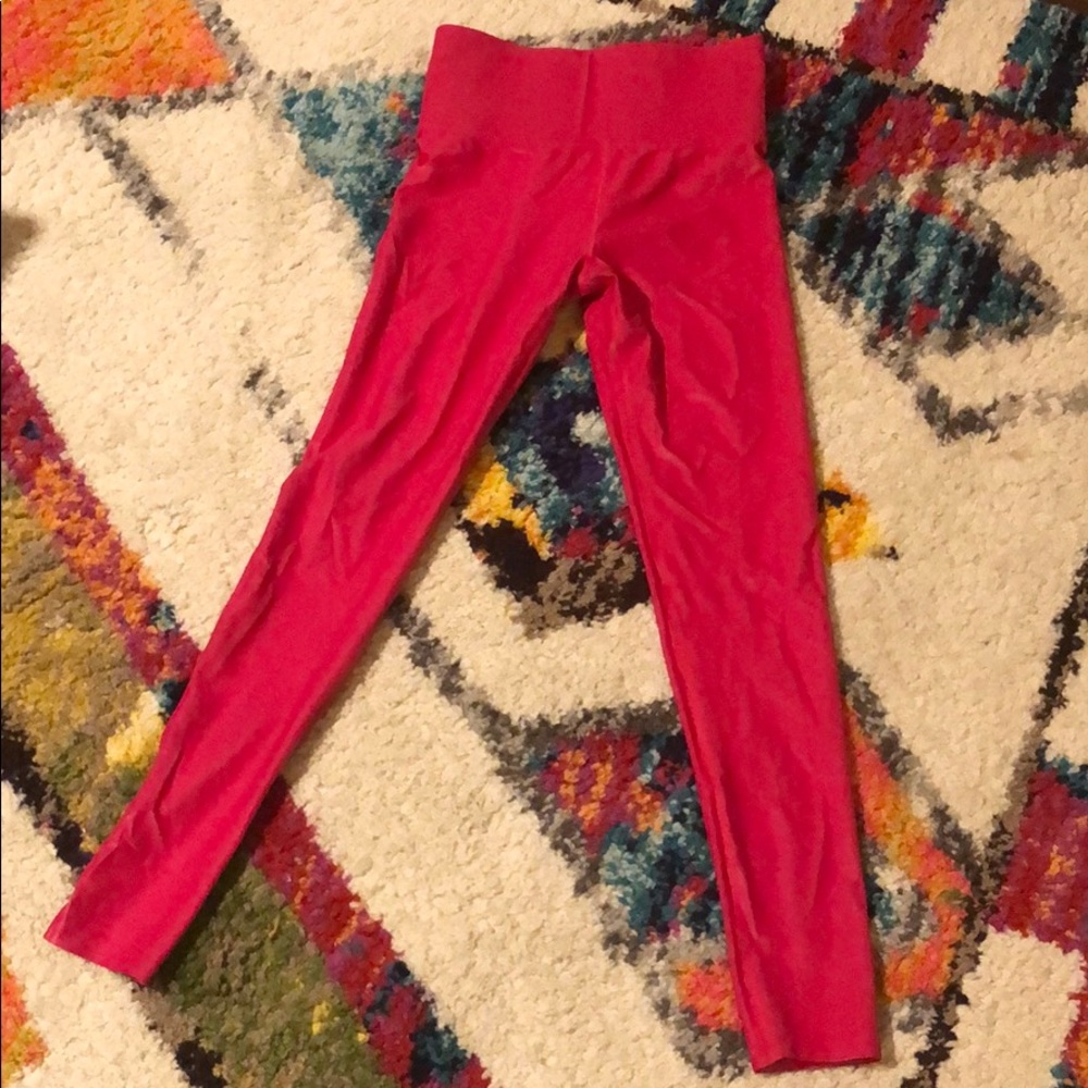 Carbon metallic PINK leggings